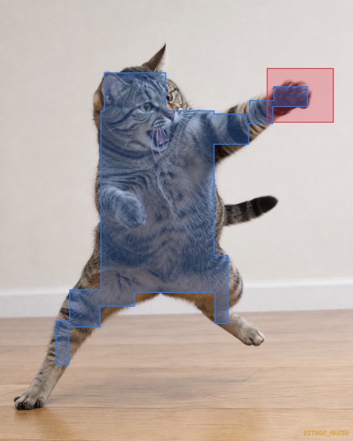 猫パンチに判定が付いた例