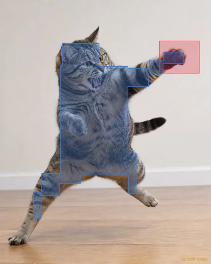 猫パンチに判定が付いた例